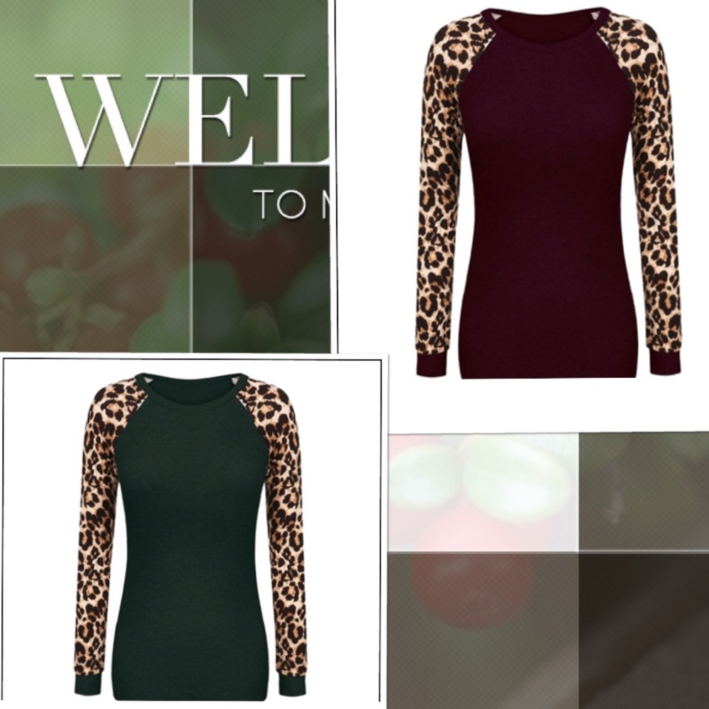 🎉HP🎉•S to 2XL•Cute Pullover leopard print top - Picture 1 of 7